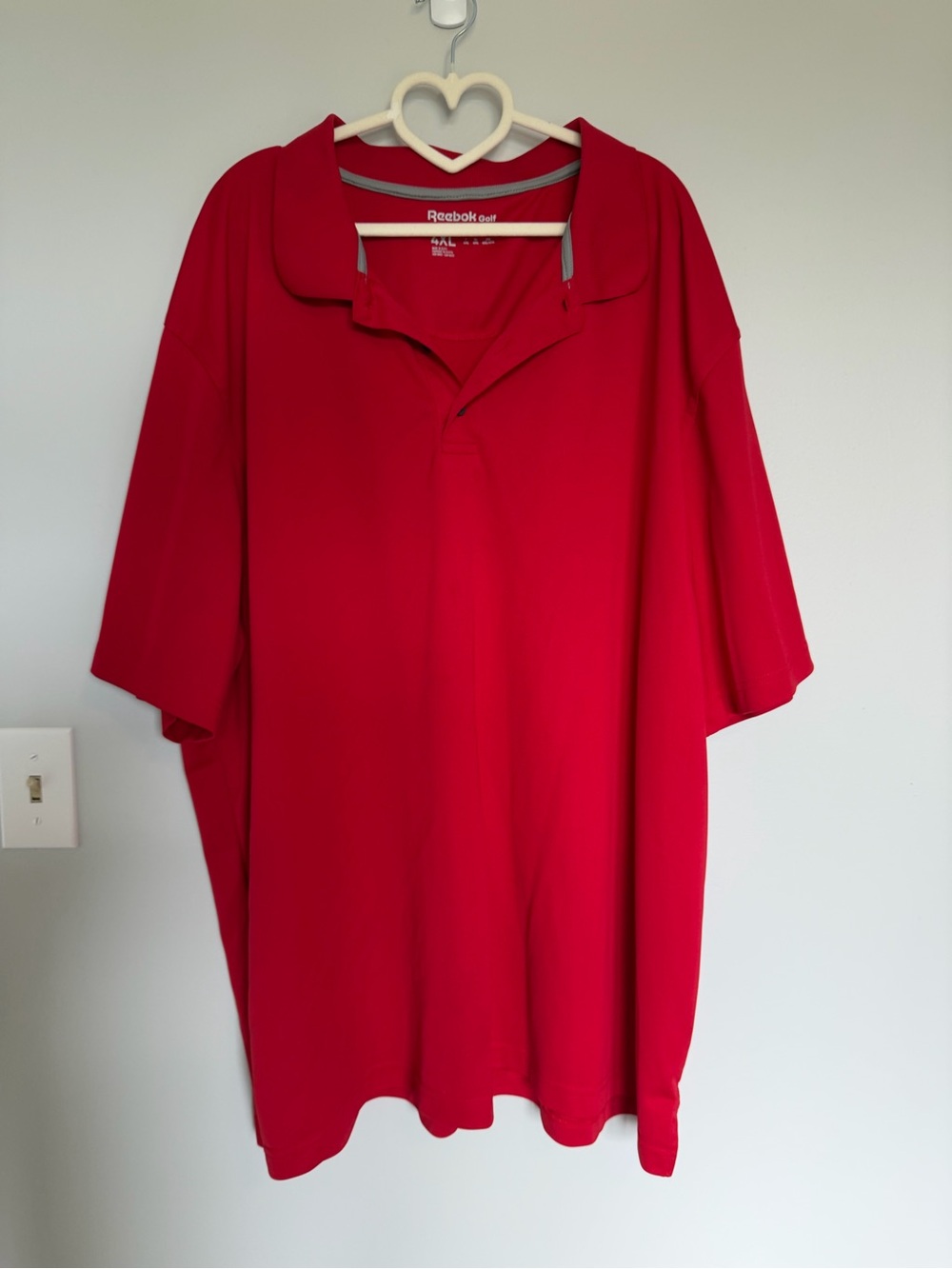 Reebok Men’s Bright Red Short-Sleeve Polo